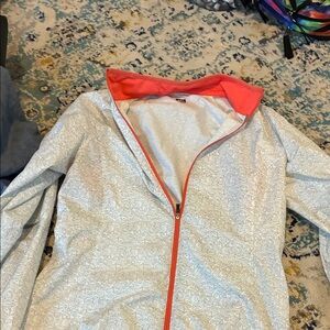 REI White and Coral Kids Ski Jacket